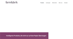 Desktop Screenshot of formfabrik.ch